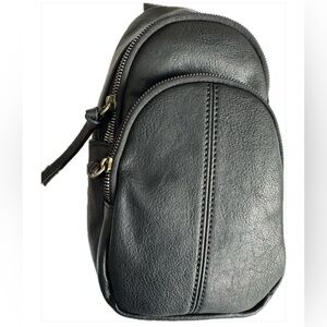 Sonoma Black Leather Like Crossbody Bag